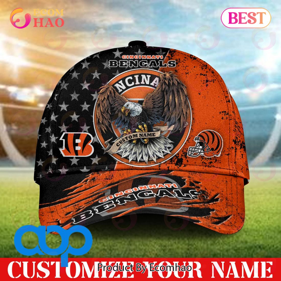 Cincinnati Bengals NFL 3D Personalized Classic Cap