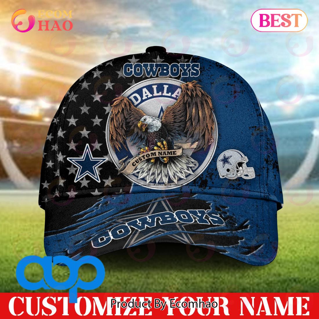 Carolina Panthers NFL 3D Personalized Classic Cap