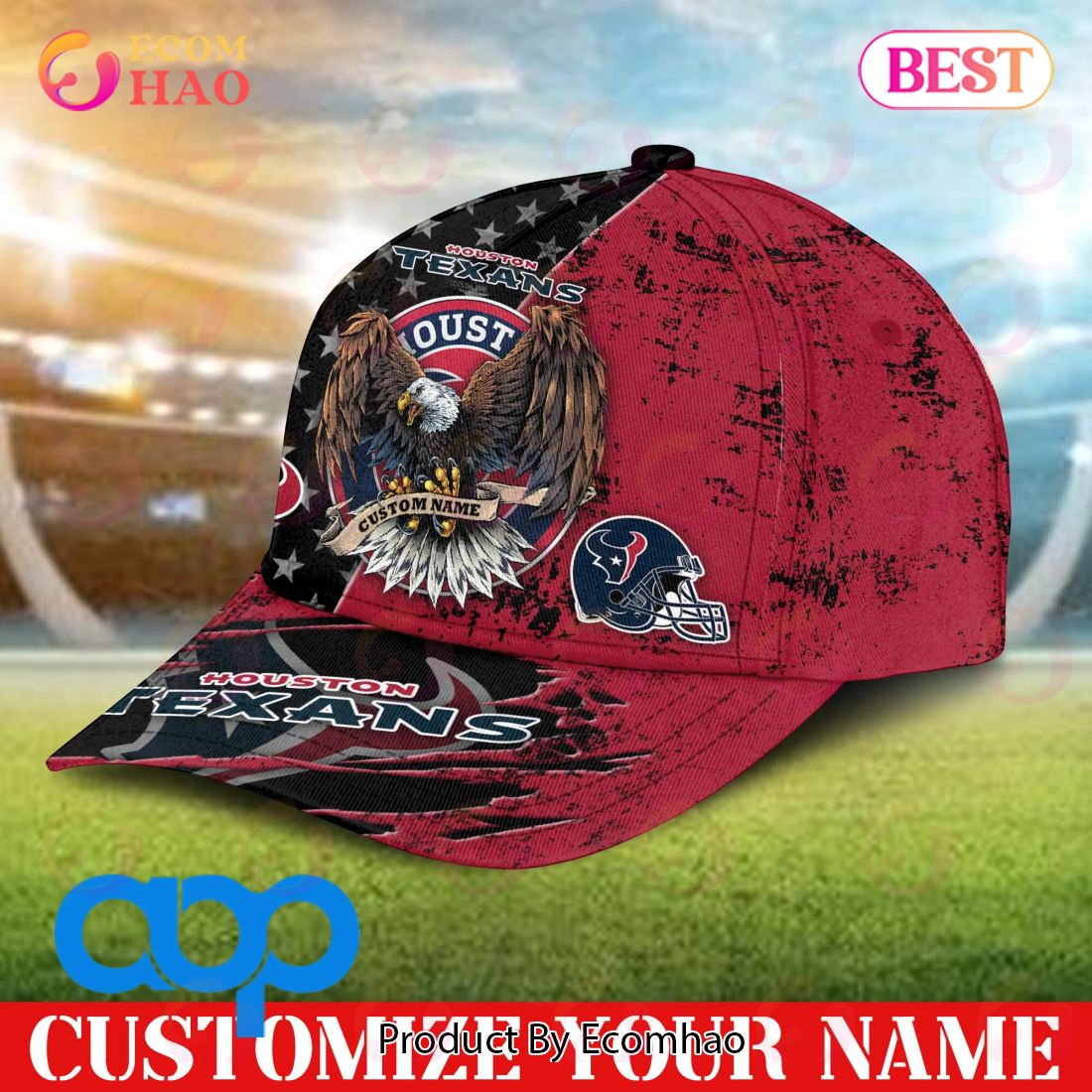 Houston Texans NFL 3D Personalized Classic Cap