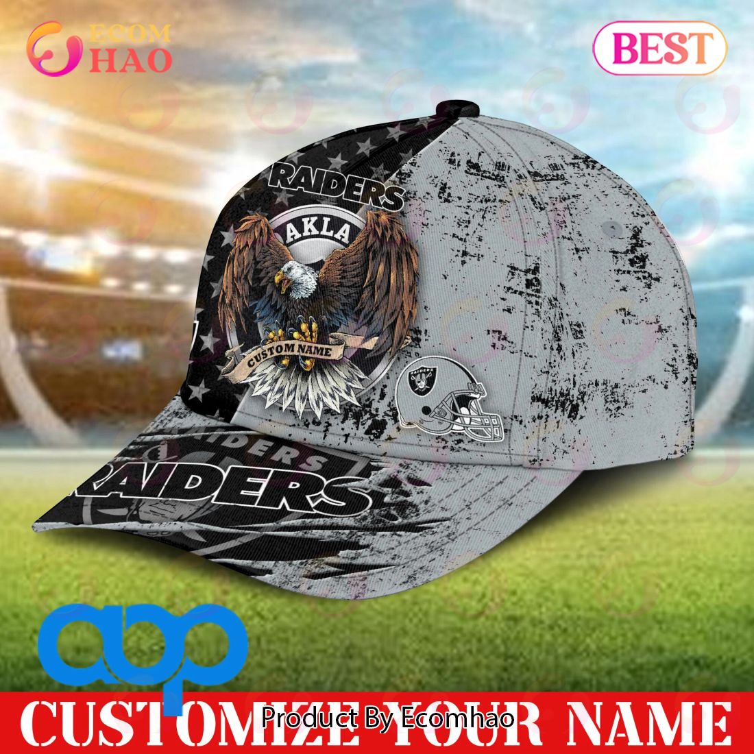 Las Vegas Raiders NFL 3D Personalized Classic Cap