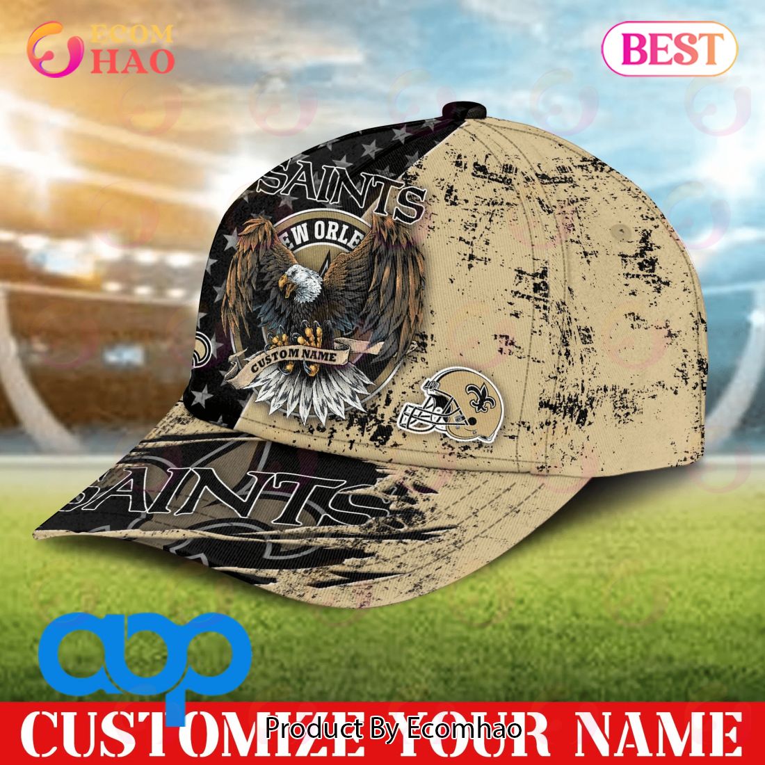 New Orleans Saints NFL 3D Personalized Classic Cap