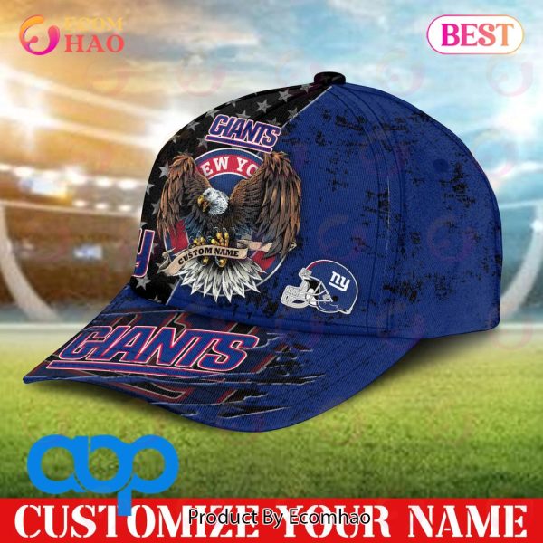 New York Giants NFL Hunting Custom Name 3D Hat Cap