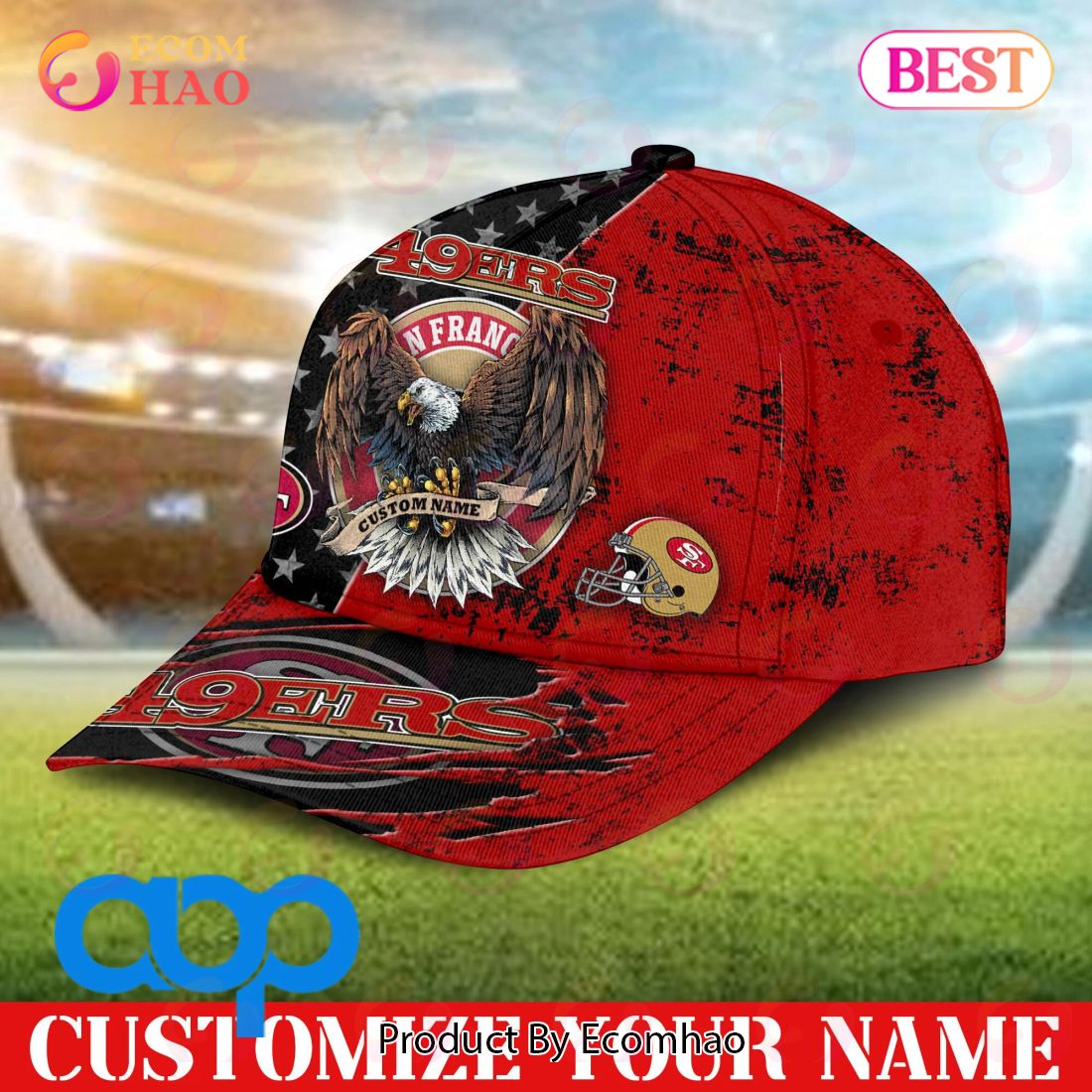 San Francisco 49ers NFL 3D Personalized Classic Cap