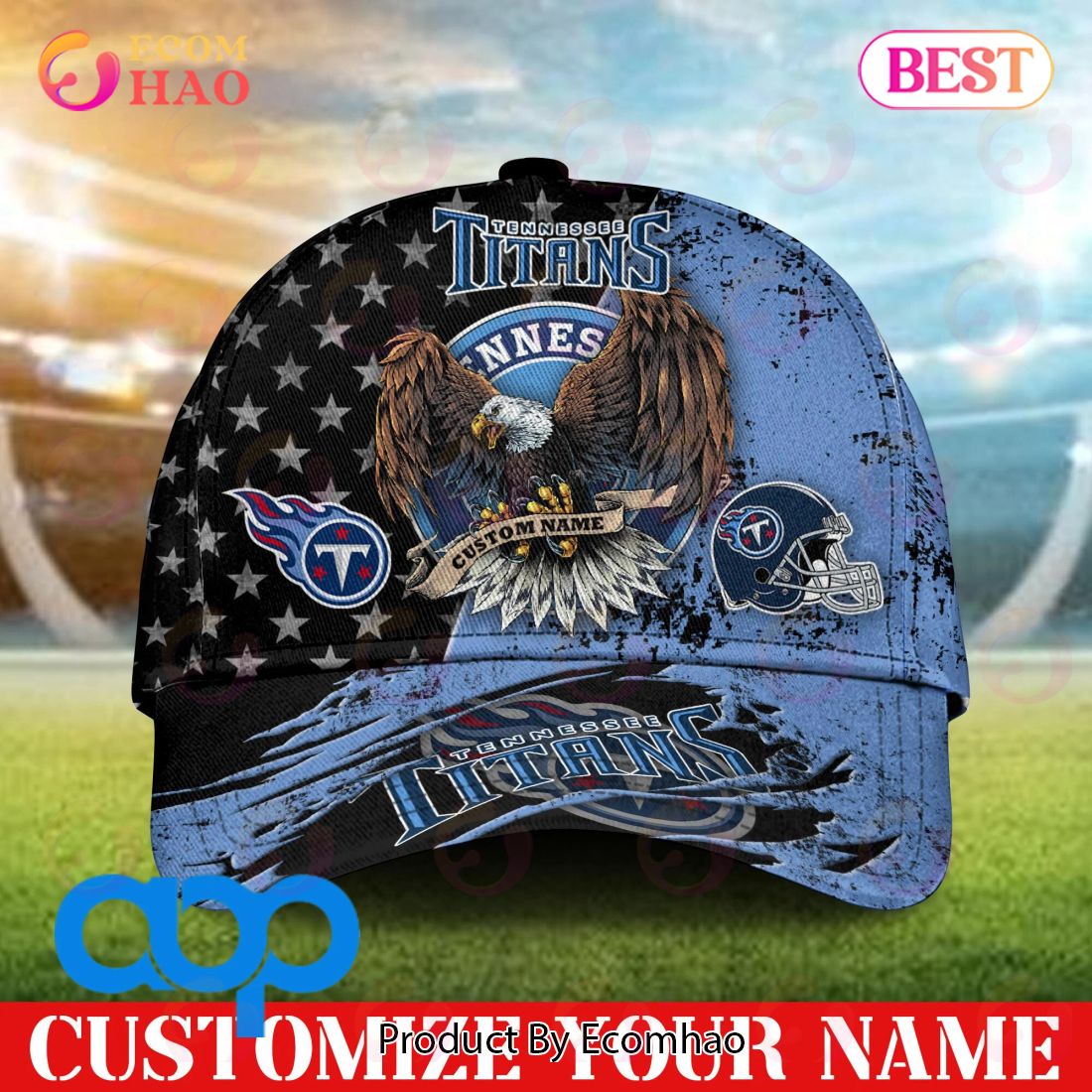 Tennessee Titans NFL 3D Personalized Classic Cap