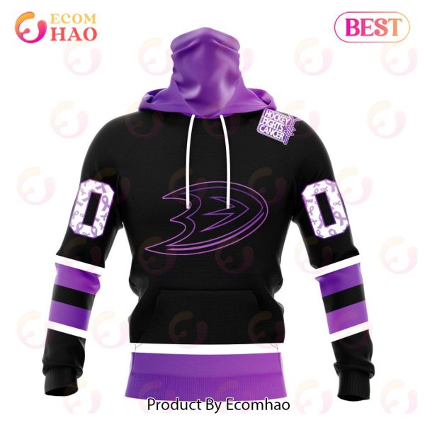 NHL Anaheim Ducks Special Black Hockey Fights Cancer Kits 3D Hoodie