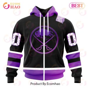 NHL Buffalo Sabres Special Black Hockey Fights Cancer Kits 3D Hoodie