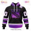 NHL New York Islanders Special Black Hockey Fights Cancer Kits 3D Hoodie