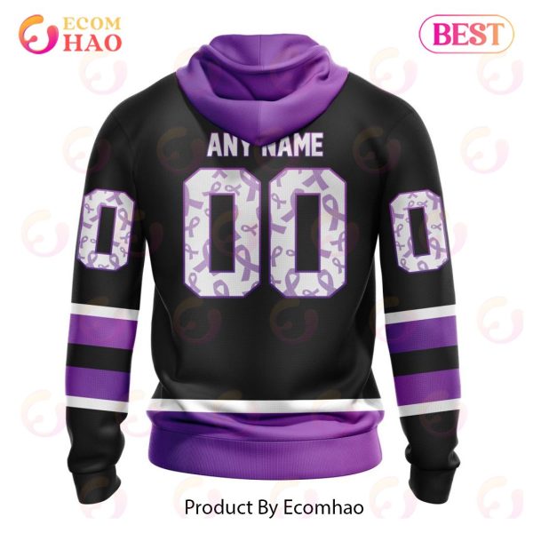 NHL Seattle Kraken Special Black Hockey Fights Cancer Kits 3D Hoodie