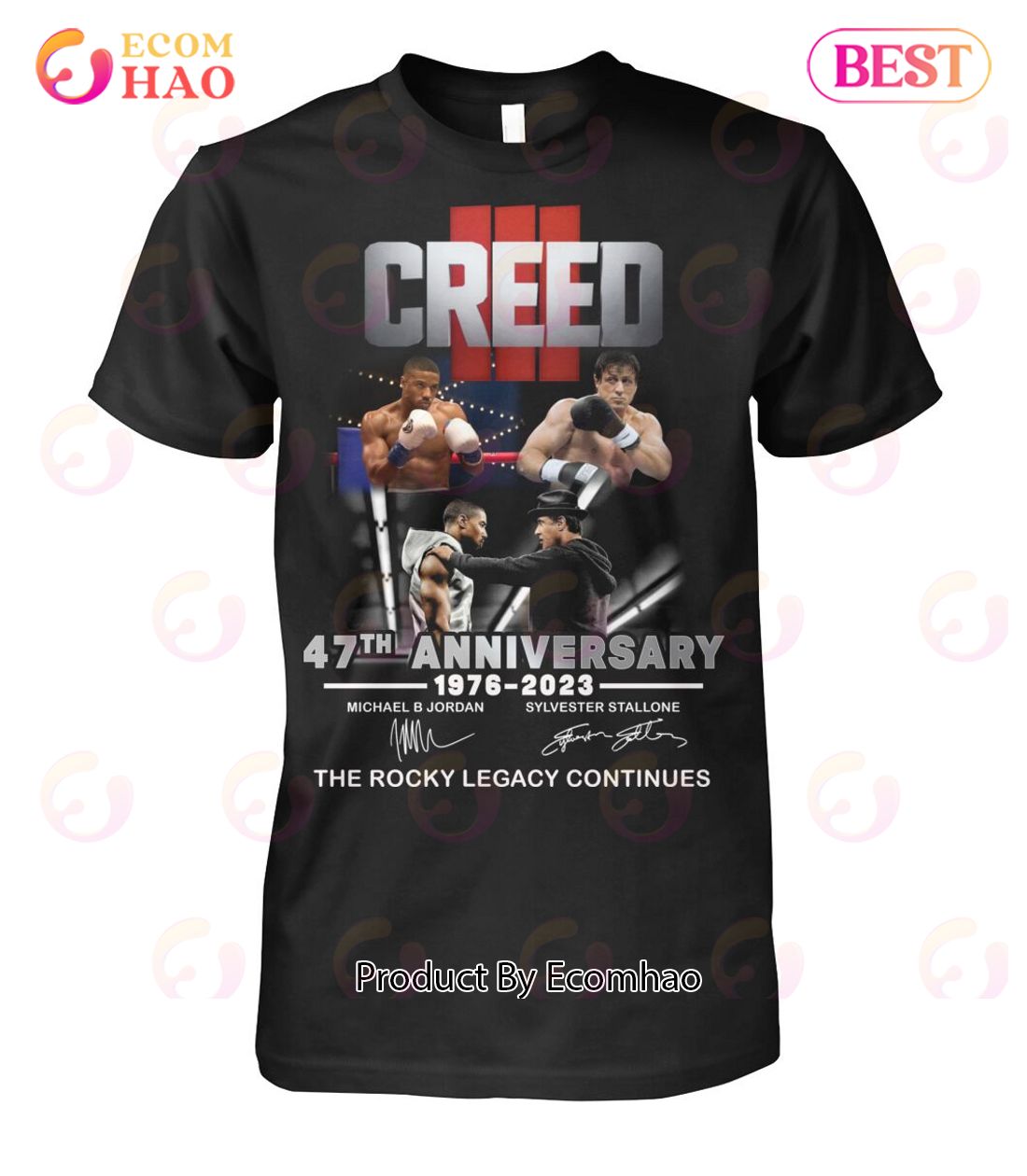 Creed 47th Anniversary 1976 – 2023 The Rocky Legacy Continues T-Shirt