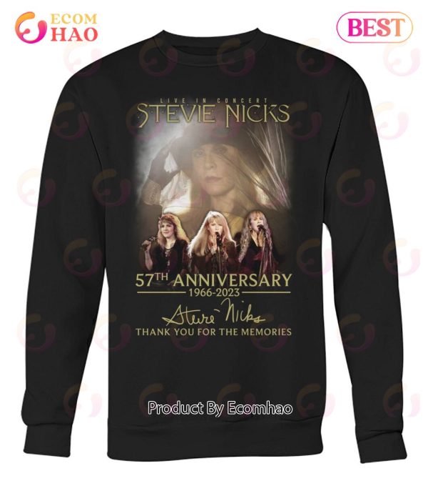 Live In Concert Stevie Nicks 57th Anniversary 1966 – 2023 Thank You For The Memories T-Shirt