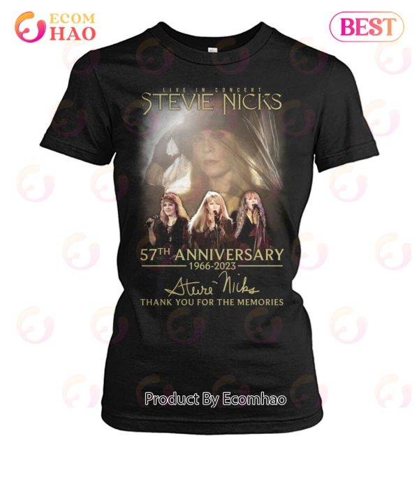 Live In Concert Stevie Nicks 57th Anniversary 1966 – 2023 Thank You For The Memories T-Shirt
