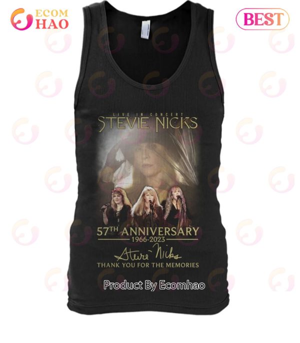 Live In Concert Stevie Nicks 57th Anniversary 1966 – 2023 Thank You For The Memories T-Shirt