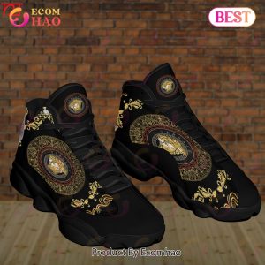 Louis Vuitton Brown Gold Air Jordan 13 Sneakers Shoes - Muranotex