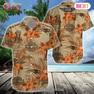 NFL New England Patriots Harley Davidson Hawaiian Shirt Perfect Gift