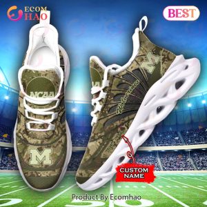 NCAA Michigan Wolverines Camo Design Max Soul Sneaker Custom Name