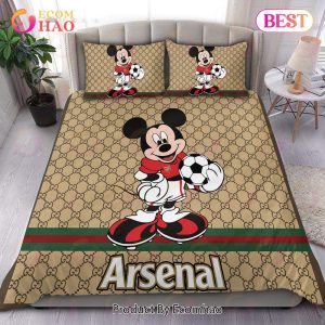 Limited Edition Gucci Arsenal Mickey Bedding Set Hot 2023 GC Gifts Unisex