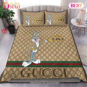 Limited Edition Gucci Bunny Bedding Set Hot 2023 GC Gifts Unisex