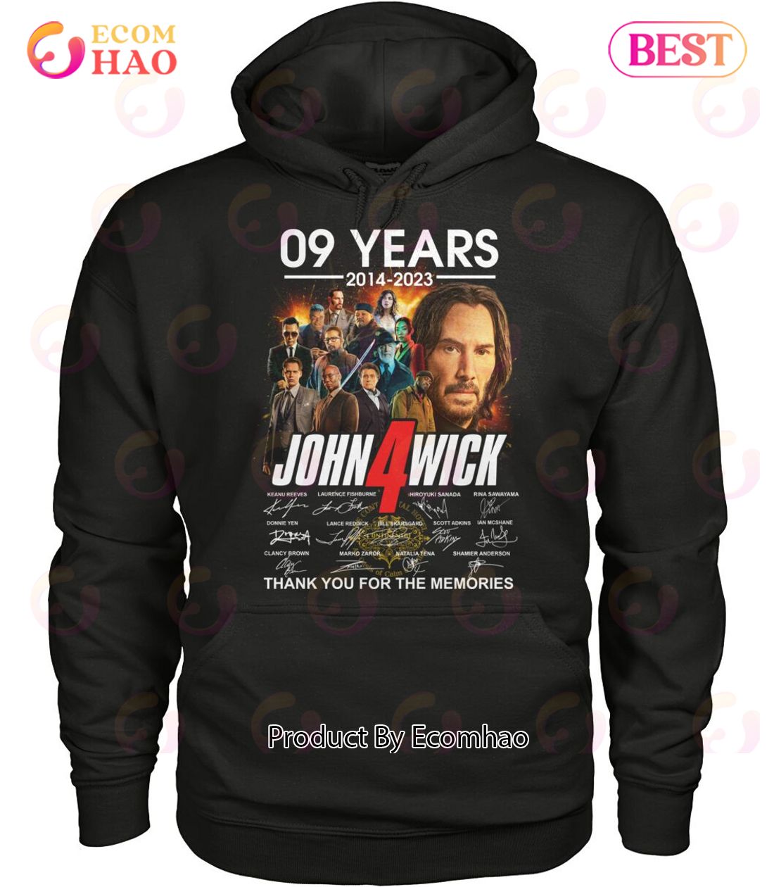 09 Years John Wick Chapter 4 2014 – 2023 Thank You For The Memories T-Shirt