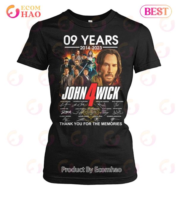 09 Years John Wick Chapter 4 2014 – 2023 Thank You For The Memories T-Shirt