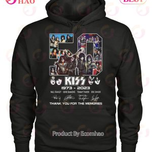 50 Years Of Kiss 1973 – 2023 Paul Stanley And Gene Simmons And Tommy  Thayer And Eric Singer Thank You For The Memories T-Shirt