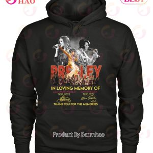 Presley In Loving Memory Of Lisa Marie Presley 1968 – 2023 And Elvis Presley 1935 – 1977 Thank You For The Memories T-Shirt