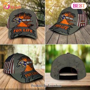 Harley Davidson x NFL Baltimore Ravens Cap Allover Print