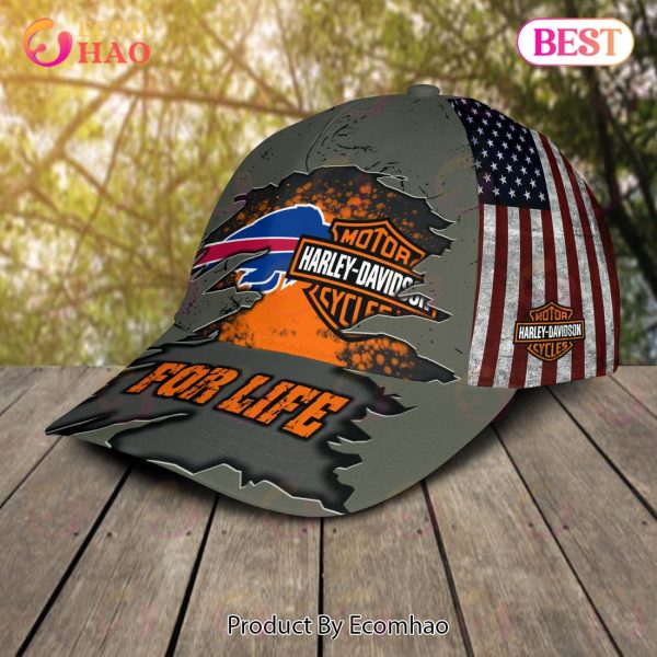 Harley Davidson x NFL Buffalo Bills Cap Allover Print