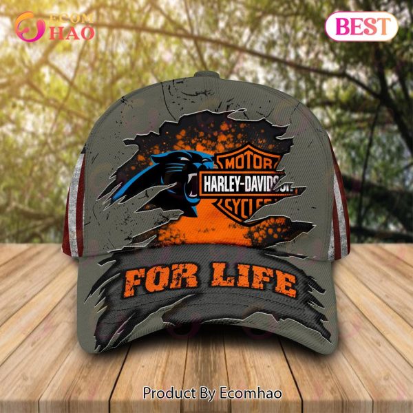 Harley Davidson x NFL Carolina Panthers Cap Allover Print