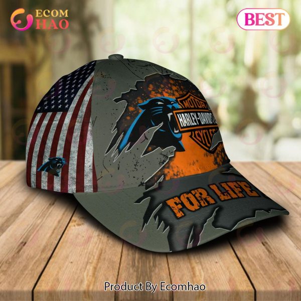 Harley Davidson x NFL Carolina Panthers Cap Allover Print