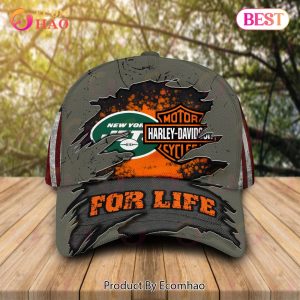 Harley Davidson x NFL New York Jets Cap Allover Print