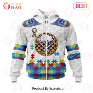 Personalized NHL Buffalo Sabres Autism Awareness 3D Hoodie