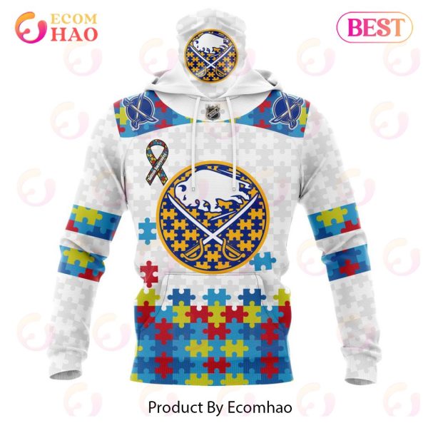 Custom Sabres Hoodie 3D Puzzle Piece For Autism Buffalo Sabres