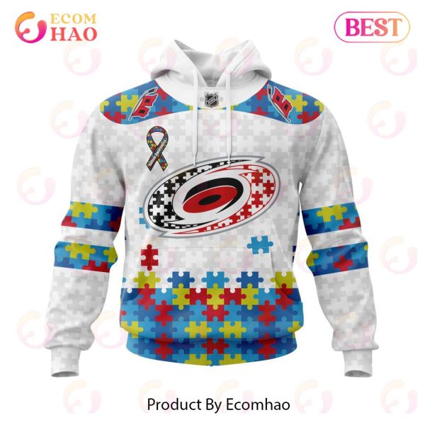 Personalized NHL Carolina Hurricanes Autism Awareness 3D Hoodie