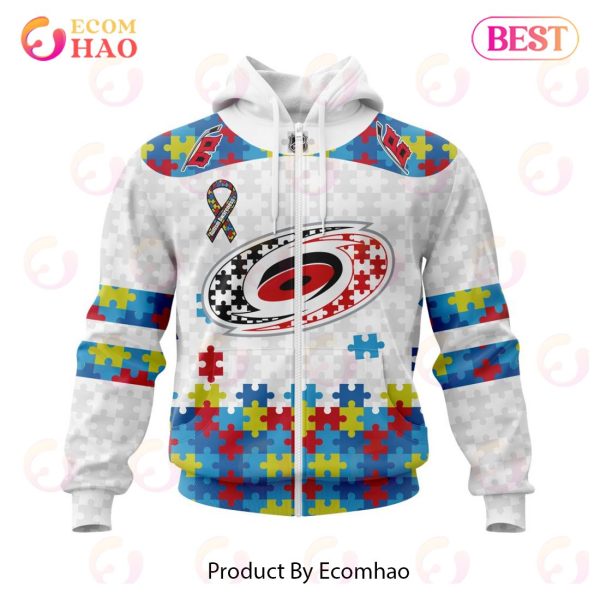 Personalized NHL Carolina Hurricanes Autism Awareness 3D Hoodie