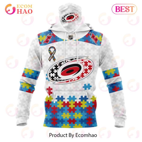 Personalized NHL Carolina Hurricanes Autism Awareness 3D Hoodie