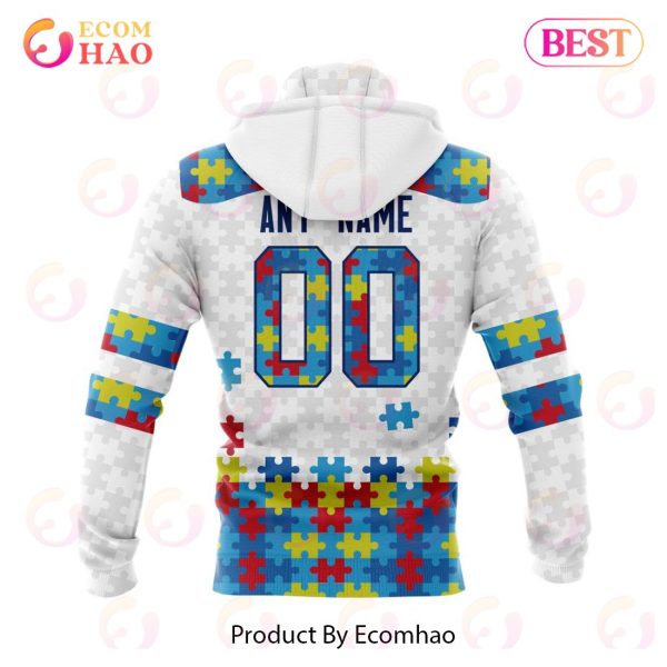 Personalized NHL Carolina Hurricanes Autism Awareness 3D Hoodie