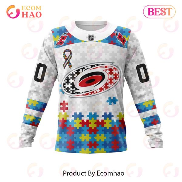 Personalized NHL Carolina Hurricanes Autism Awareness 3D Hoodie