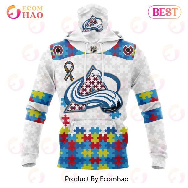 Personalized NHL Colorado Avalanche Autism Awareness 3D Hoodie