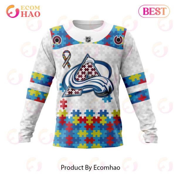 Personalized NHL Colorado Avalanche Autism Awareness 3D Hoodie