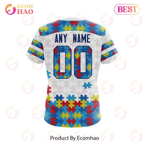 Personalized NHL Colorado Avalanche Autism Awareness 3D Hoodie