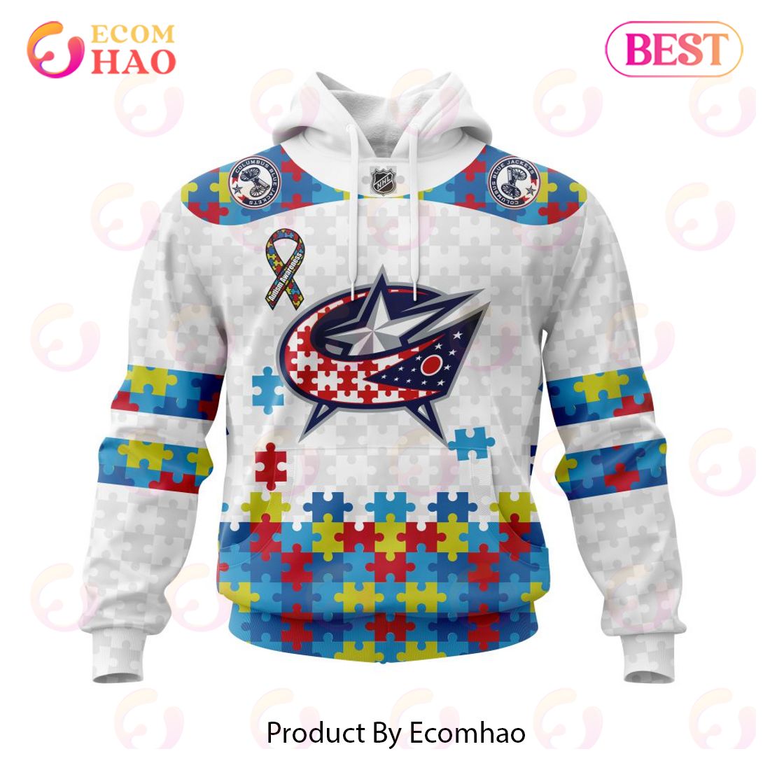 Personalized NHL Edmonton Oilers Autism Awareness 3D Hoodie