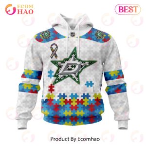 Personalized NHL Dallas Stars Autism Awareness 3D Hoodie