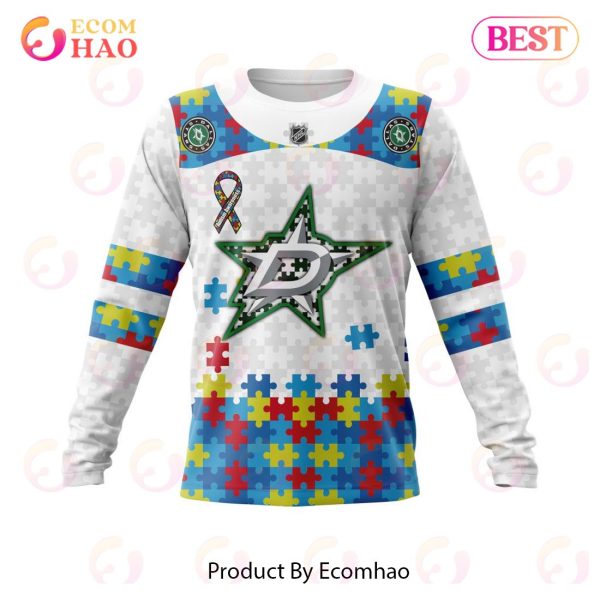 Personalized NHL Dallas Stars Autism Awareness 3D Hoodie