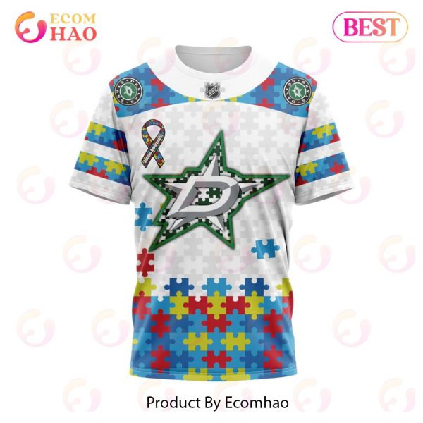 Personalized NHL Dallas Stars Autism Awareness 3D Hoodie