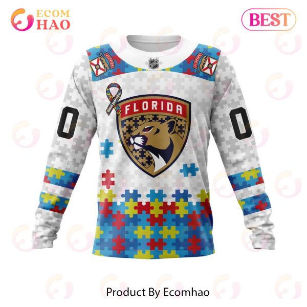 Personalized NHL Florida Panthers Autism Awareness 3D Hoodie