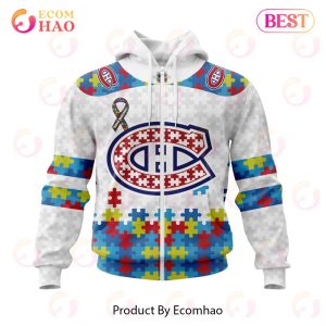 Personalized NHL Montreal Canadiens Autism Awareness 3D Hoodie
