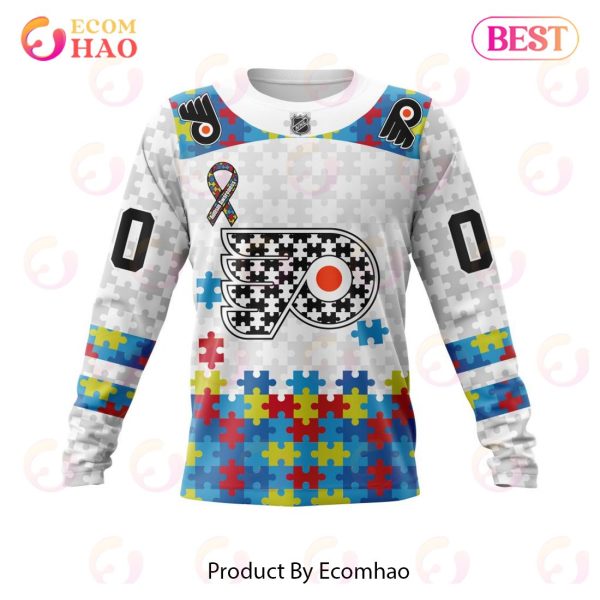 Personalized NHL Philadelphia Flyers Autism Awareness 3D Hoodie