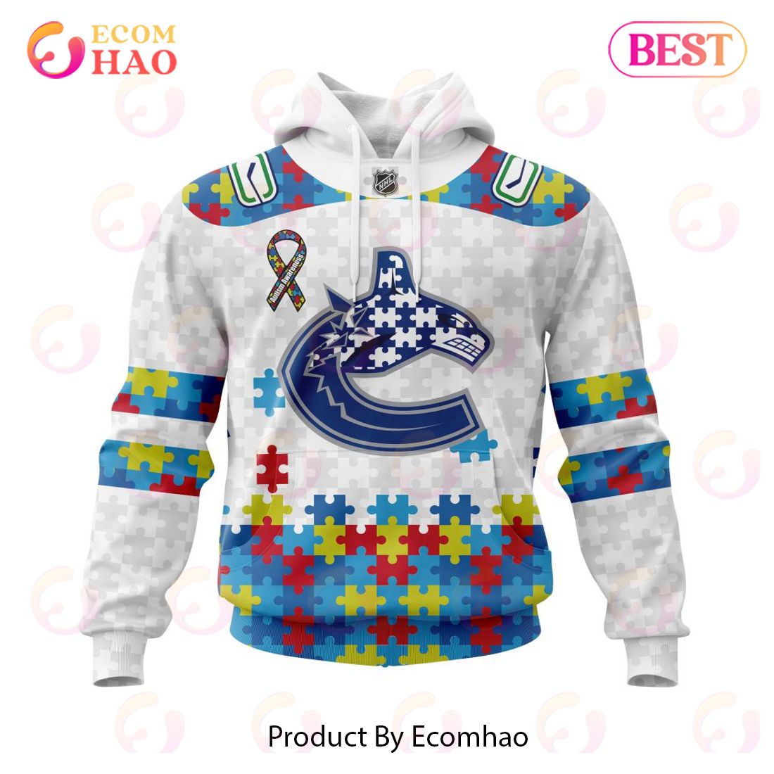 Personalized NHL Tampa Bay Lightning Autism Awareness 3D Hoodie