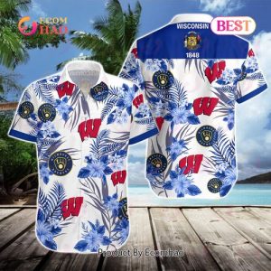 Wisconsin Badgers Milwaukee Brewers Hawaiian Shirt