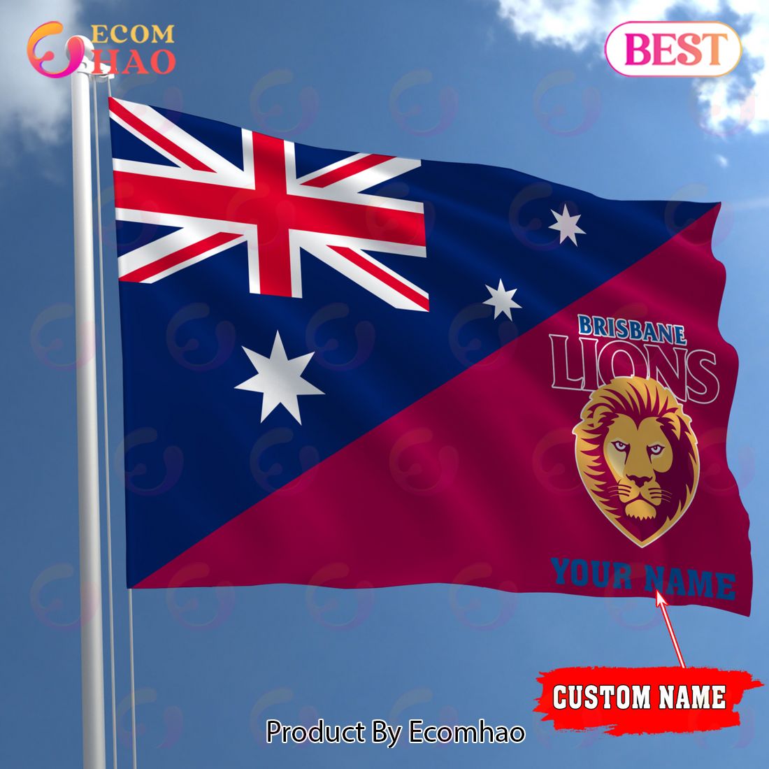 AFL Teams Brisbane Lions Flag Best Gift For Fans